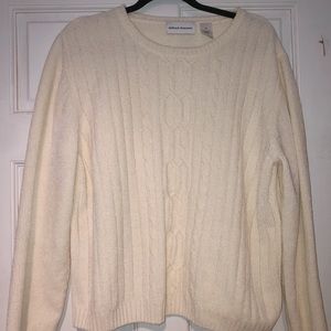 Cream cable knit sweater